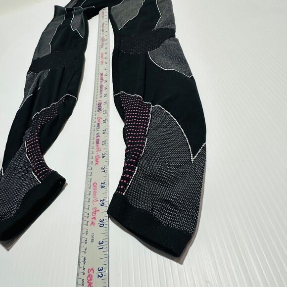 Balmain Moto Paneled Seamless Leggings 2 Black Stretch Elastic Waist NWT $1,150 - Picture 8 of 15